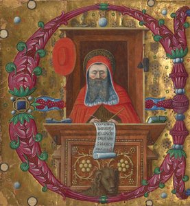 Klipning fra en koralbog af Master of the Birago Hours