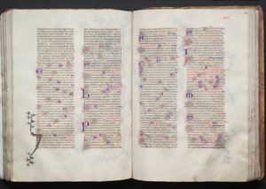 The Gotha Missal: Fol. 103v, tekst, ca. 1375. af Master of the Boqueteaux