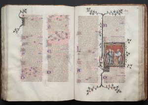 The Gotha Missal: Fol. 108r, Præsentationen i templet, ca. 1375.