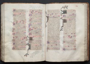 The Gotha Missal: Fol. 111r, Tekst, ca. 1375. af Master of the Boqueteaux