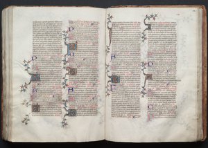 The Gotha Missal: Fol. 124r, Tekst, ca. 1375. af Master of the Boqueteaux