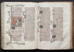 The Gotha Missal: Fol. 124v, Ærkeenglen Michael, ca. 1375.