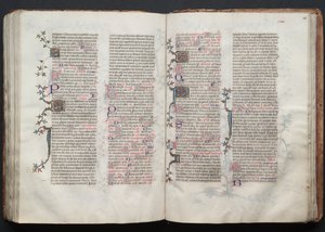The Gotha Missal: Fol. 125v, tekst, ca. 1375. af Master of the Boqueteaux