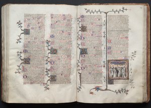 The Gotha Missal: Fol. 126v, tekst, ca. 1375. af Master of the Boqueteaux