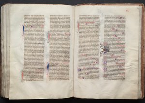 The Gotha Missal: Fol. 133v, tekst, ca. 1375. af Master of the Boqueteaux