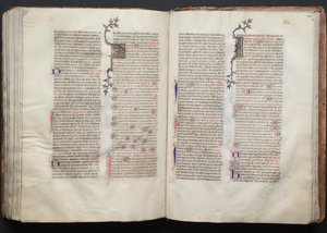 The Gotha Missal: Fol. 134v, tekst, ca. 1375. af Master of the Boqueteaux