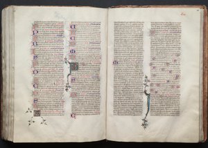 The Gotha Missal: Fol. 135v, tekst, ca. 1375. af Master of the Boqueteaux