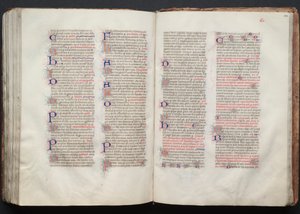 The Gotha Missal: Fol. 141v, tekst, ca. 1375. af Master of the Boqueteaux