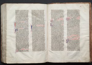 The Gotha Missal: Fol. 156r, Tekst, ca. 1375. af Master of the Boqueteaux