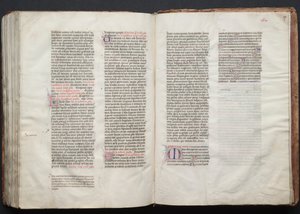 The Gotha Missal: Fol. 156v, tekst, ca. 1375. af Master of the Boqueteaux