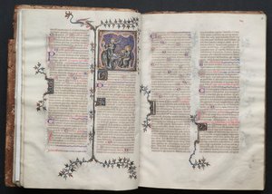 The Gotha Missal: Fol. 18r, Tekst, ca. 1375. af Master of the Boqueteaux
