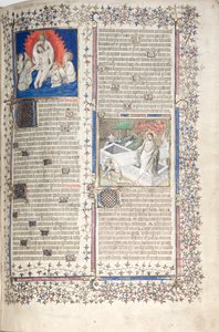 The Gotha Missal: Fol. 1r, Treenighed og opstandelse, ca. 1375.