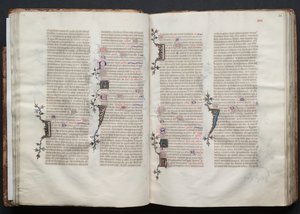 The Gotha Missal: Fol. 33v, tekst, ca. 1375. af Master of the Boqueteaux