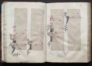 The Gotha Missal: Fol. 38v, tekst, ca. 1375. af Master of the Boqueteaux