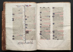The Gotha Missal: Fol. 3r, tekst , c. 1375. af Master of the Boqueteaux