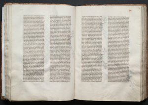 The Gotha Missal: Fol. 45r, Tekst, ca. 1375. af Master of the Boqueteaux