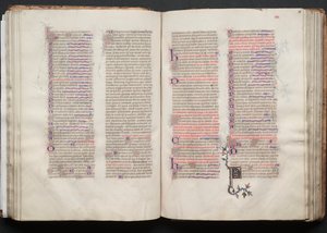 The Gotha Missal: Fol. 56r, Tekst, ca. 1375. af Master of the Boqueteaux