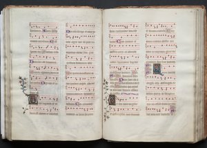 The Gotha Missal: Fol. 62r, Tekst, ca. 1375. af Master of the Boqueteaux