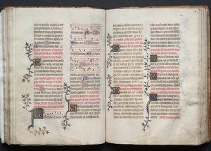 The Gotha Missal: Fol. 68r, Tekst, ca. 1375. af Master of the Boqueteaux