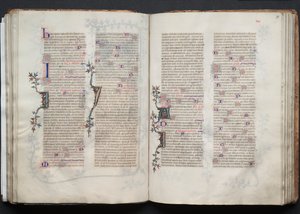 The Gotha Missal: Fol. 70r, tekst, ca. 1375. af Master of the Boqueteaux