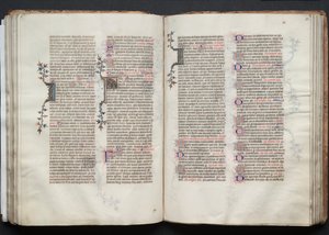 The Gotha Missal: Fol. 73r, Tekst, ca. 1375. af Master of the Boqueteaux