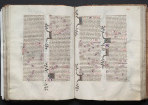 The Gotha Missal: Fol. 80r, tekst, ca. 1375. af Master of the Boqueteaux