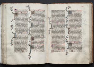 The Gotha Missal: Fol. 88v, tekst, ca. 1375. af Master of the Boqueteaux