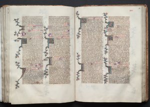 The Gotha Missal: Fol. 90r, tekst, ca. 1375. af Master of the Boqueteaux