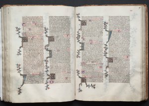 The Gotha Missal: Fol. 90v, tekst, ca. 1375. af Master of the Boqueteaux