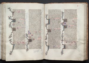 The Gotha Missal: Fol. 92r, Tekst, ca. 1375. af Master of the Boqueteaux