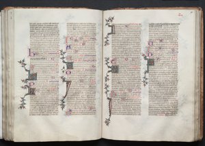 The Gotha Missal: Fol. 95r, tekst, ca. 1375. af Master of the Boqueteaux