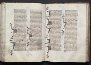 The Gotha Missal: Fol. 98r, Tekst, ca. 1375. af Master of the Boqueteaux