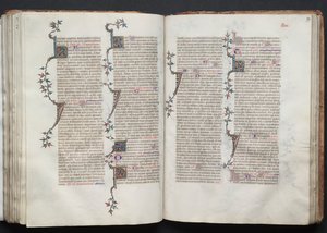 The Gotha Missal: Fol. 99r, Tekst, ca. 1375. af Master of the Boqueteaux