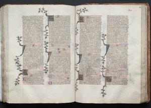 The Gotha Missal: Fol. 99v, tekst, ca. 1375.
