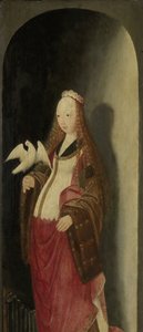 Sankt Cecilia, højre fløj af en triptykon af Master of the Brunswick Diptych (attributed to)