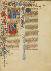 Allehelgen; Initial E: Sankt Andreas af Master of the Brussels Initials