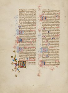 Initial G: Sankt Agatha af Master of the Brussels Initials
