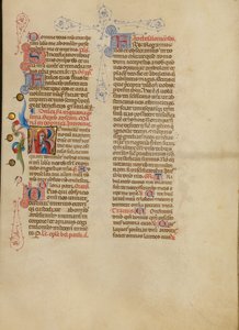 Initial R: Jomfruen i bøn af Master of the Brussels Initials