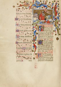 Opstandelsen; Initial R: En sovende soldat af Master of the Brussels Initials