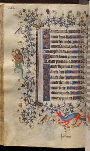Timebog for Karl den Ædle, konge af Navarra (1361-1425): fol. 121v, Tekst af Master of the Brussels Initials and Associates