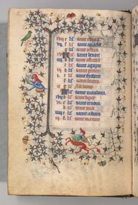 Karl den Ædle, konge af Navarra (1361-1425): fol. 3v, marts af Master of the Brussels Initials and Associates