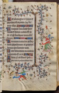 Timebog for Karl den Ædle, konge af Navarra (1361-1425): fol. 42r, Tekst af Master of the Brussels Initials and Associates