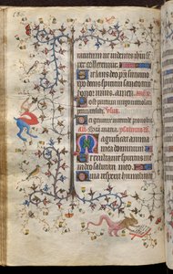 Timebog for Karl den Ædle, konge af Navarra (1361-1425): fol. 93v, Tekst af Master of the Brussels Initials and Associates
