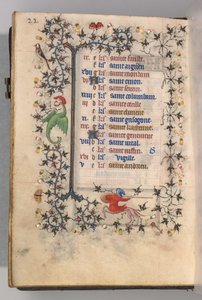Timer for Karl den Adelige, konge af Navarra 1361-1425: fol. 11v, november, ca. 1405. af Master of the Brussels Initials and Associates