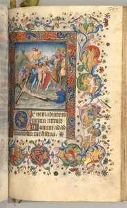 Timer for Karl den Adelige, konge af Navarra 1361-1425: fol. 179r, Kristus naglet til korset, ca. 1