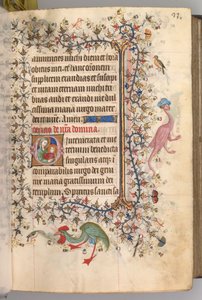 Timer for Karl den Adelige, konge af Navarra 1361-1425: fol. 17a, tekst, ca. 1405.