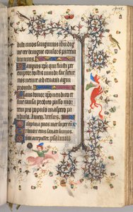 Timer for Karl den Adelige, konge af Navarra 1361-1425: fol. 195r, Tekst, ca. 1405. af Master of the Brussels Initials and Associates