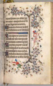 Timer for Karl den Adelige, konge af Navarra 1361-1425: fol. 199r, Tekst, ca. 1405. af Master of the Brussels Initials and Associates