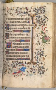 Timer for Karl den Adelige, konge af Navarra 1361-1425: fol. 203r, Tekst, ca. 1405. af Master of the Brussels Initials and Associates