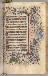 Timer for Karl den Adelige, konge af Navarra 1361-1425: fol. 206r, Tekst, ca. 1405. af Master of the Brussels Initials and Associates